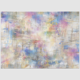 Decoupage Abstract Blauw Roze Paarse Geel Ontwerp Tissuepapier