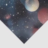 Decoupage Abstract Blauw Wit Kerstboom Tissuepapier (Detail)