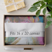 Decoupage Abstract Cowgirl 16x20 Canvas  Tissuepapier (Geschenk)