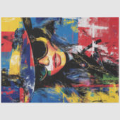 Decoupage Abstract Deco Vrouw Kunstwerk Tissuepapier (Voorkant)