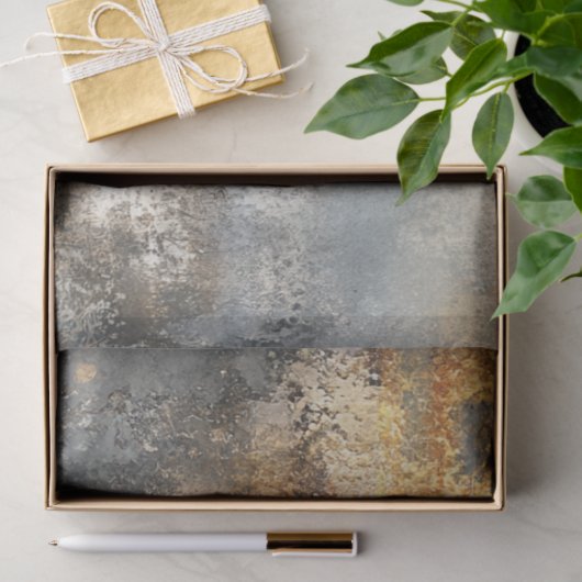 Decoupage Abstract kunstwerk Goud Zwart Grijs Tissuepapier (Geschenk)