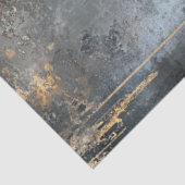 Decoupage Abstract kunstwerk Goud Zwart Grijs Tissuepapier (Detail)