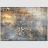 Decoupage Abstract kunstwerk Goud Zwart Grijs Tissuepapier (Voorkant)