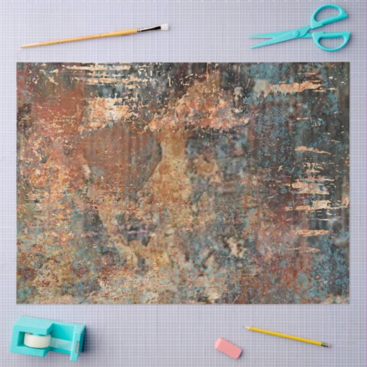 Decoupage Abstract Roest Sinaasappel Bruin Brons Tissuepapier (Craft)