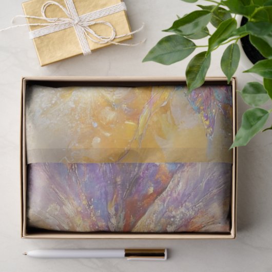 Decoupage Abstract Schilderij Bloem & Sprookje Tissuepapier (Geschenk)