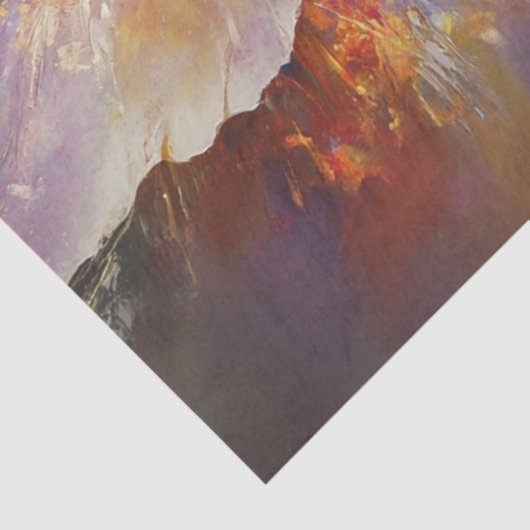 Decoupage Abstract Schilderij Bloem & Sprookje Tissuepapier (Detail)