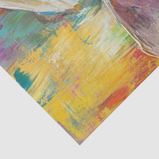 Decoupage Abstracte Cowgirl Bold Kleuren Tissuepapier (Detail)