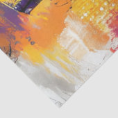 Decoupage Abstracte dame gekleed levendige tinten Tissuepapier (Detail)