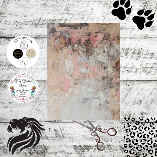 Decoupage Abstracte Faux Finish Wedstrijden Luipaa Tissuepapier