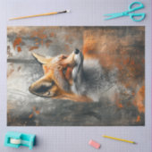 Decoupage Abstracte Fox Schilderij Herfst Bos Tissuepapier (Craft)