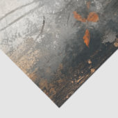 Decoupage Abstracte Fox Schilderij Herfst Bos Tissuepapier (Detail)