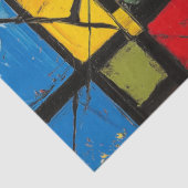 Decoupage Abstracte geometrische levendige kleurvl Tissuepapier (Detail)