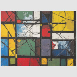 Decoupage Abstracte geometrische levendige kleurvl Tissuepapier