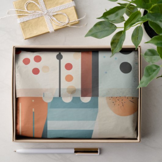 Decoupage Abstracte geometrische vormen Levendige  Tissuepapier (Geschenk)