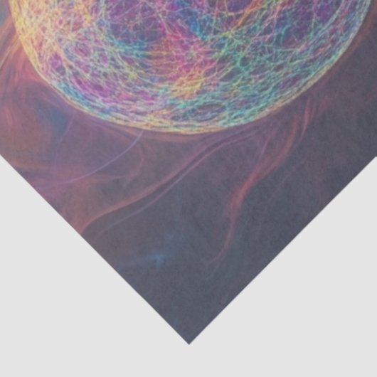 Decoupage Abstracte gloeiende licht menselijke fig Tissuepapier (Detail)