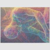 Decoupage Abstracte gloeiende licht menselijke fig Tissuepapier (Voorkant)