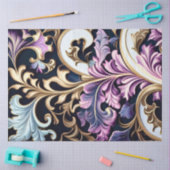 Decoupage Abstracte Gouden Paarse Blauwe Wervels Tissuepapier (Craft)