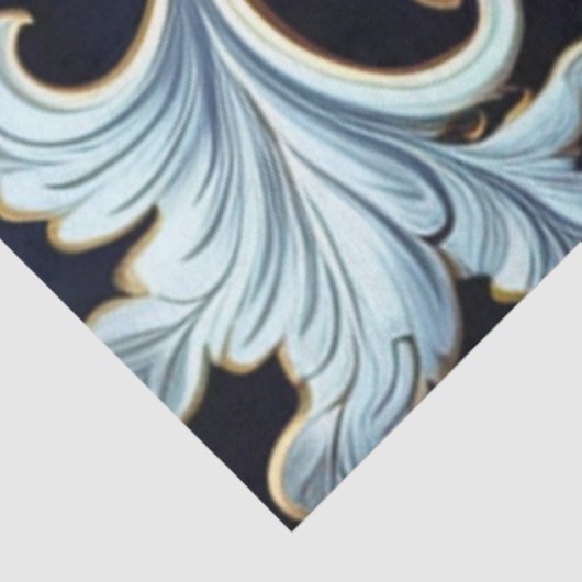 Decoupage Abstracte Gouden Paarse Blauwe Wervels Tissuepapier (Detail)