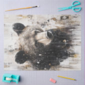 Decoupage Abstracte Kunst Beer Schilderen Textured Tissuepapier (Craft)