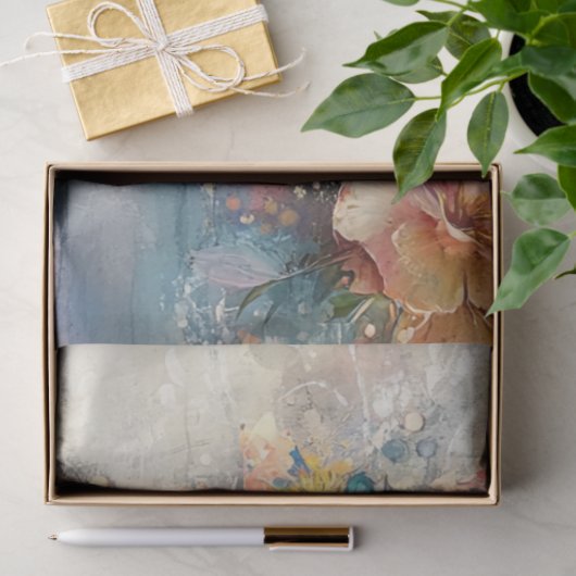 Decoupage Abstracte leeuwen gezicht artistieke ele Tissuepapier (Geschenk)