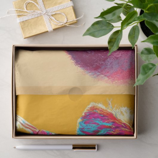 Decoupage Abstracte levendige gekleurde poedels Tissuepapier (Geschenk)