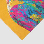 Decoupage Abstracte levendige gekleurde poedels Tissuepapier (Detail)