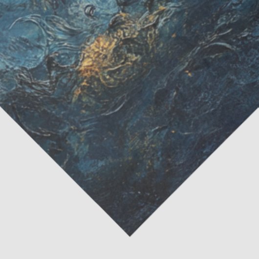 Decoupage Abstracte nachtelijke hemel halve maan Tissuepapier (Detail)