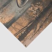 Decoupage Abstracte olieverfschilderij Vos in het Tissuepapier (Detail)