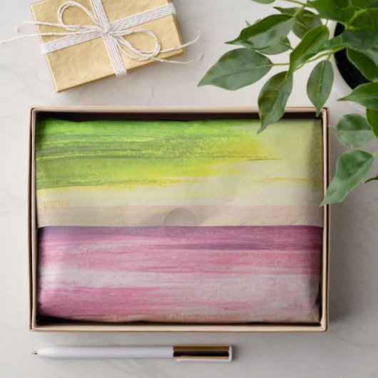 Decoupage Abstracte Regenboog Paarse Geel Groen Tissuepapier (Geschenk)