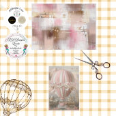 Decoupage Abstracte Roze Bruin Witte Achtergrond Tissuepapier
