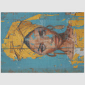 Decoupage Abstracte schilderij Afro-Amerikaanse Te Tissuepapier (Voorkant)