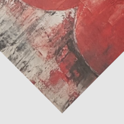 Decoupage Abstracte Valentijn Hart Paar Tissuepapier (Detail)