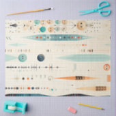 Decoupage Abstracte Vormen Patronen Blauw Sinaasap Tissuepapier (Craft)