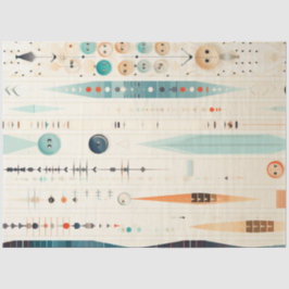 Decoupage Abstracte Vormen Patronen Blauw Sinaasap Tissuepapier