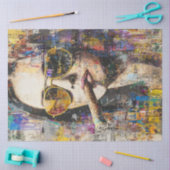 Decoupage Abstracte vrouw 60's Roken Tissuepapier (Craft)