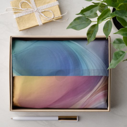 Decoupage Abstracte Waterverf Vibrant Pattern Tissuepapier (Geschenk)