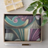 Decoupage Abstracte wervelpatroon Paarse roze tint Tissuepapier (Geschenk)