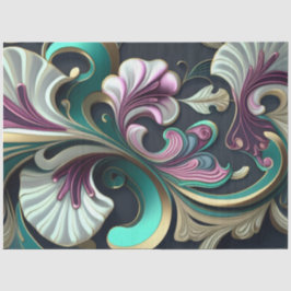 Decoupage Abstracte wervelpatroon Paarse roze tint Tissuepapier