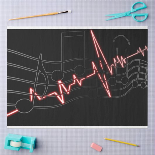 Decoupage achtergrond achtergrond muziek tissuepapier (Craft)