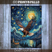 Decoupage - Adelaar in een Van Gogh wereld - Tissuepapier