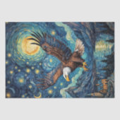 Decoupage - Adelaar in een Van Gogh wereld - Tissuepapier (Voorkant)