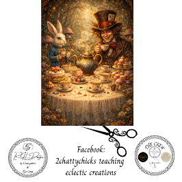 Decoupage Adventurous Enchanted Forest Tea Party Tissuepapier
