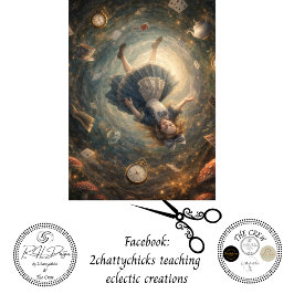 Decoupage Adventurous Fall Into Rabbit Hole Tissuepapier