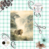 Decoupage Afrikaanse Leeuw Waterval Forest Tissuepapier