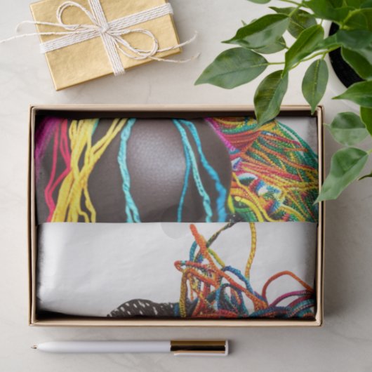 Decoupage Afrikaanse tribale vrouw Mooie hoofdtooi Tissuepapier (Geschenk)