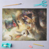 Decoupage Alice Adventures Konijn Digitale Kunst Tissuepapier (Craft)