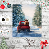 Decoupage All Cows Come Home Highland Red Truck  Tissuepapier