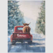 Decoupage All Cows Come Home Highland Red Truck  Tissuepapier (Voorkant)