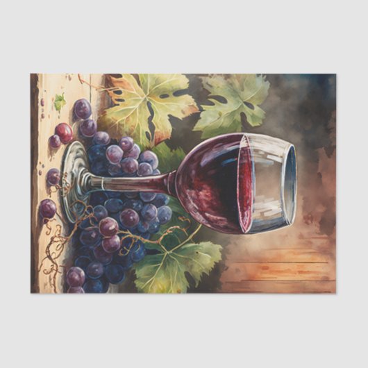 Decoupage ambachten wijnliefhebbers tissuepapier (Voorkant)