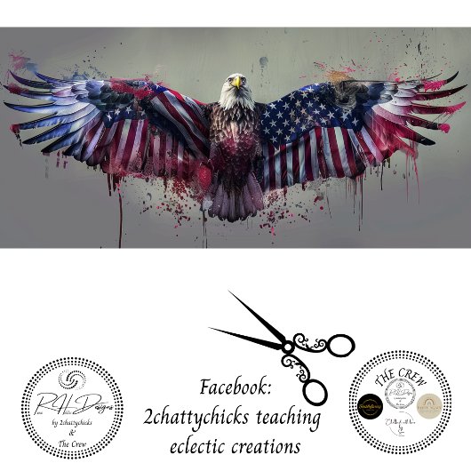 Decoupage Amerikaanse Adelaar Patriottisch Ontwerp Tissuepapier